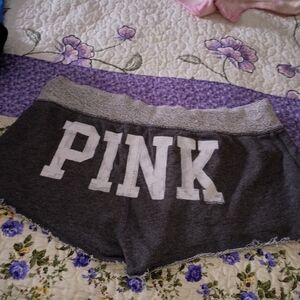 Vintage Y2K Victoria's Secret Pink Booty Short Shorts Sweats Bum VS Sweats